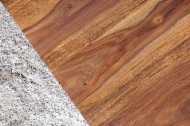 Edele salontafel CUBUS 118 cm sheesham palissander hout steen afwerking
