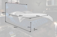 Elegant fluweelstof donkerblauw bed PARIS 160x200cm