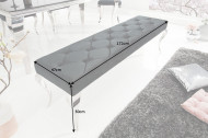 Elegante bank MODERN BAROK 172 cm zwart fluweel roestvrij staal