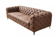 Elegante Chesterfield 3-zits bank MODERN BAROK 235 cm antiek bruin
