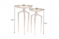 Elegante goudkleur bijzettafel set van 2