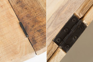 Elegante salontafel INDUSTRIAL STORAGE 70 cm mangohouten planken wit