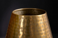 Elegante vaas ORIENT 50cm goud in gehamerd rasterpatroon