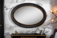 Elegante wandspiegel VENICE 135 cm zwart goud massief houten frame