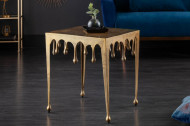 Extravagante salontafel LQUID LINE L 46 cm goud druppelvormig design