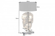 Extravagante tafellamp SKULL 76 cm zwart gouden schedel tafellamp
