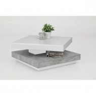 FUNCTIONELE Salontafel vierkant WIT/BETON LOOK, B/H/D ONG. 67x67 cm