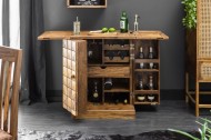 Handgemaakte barkast MOSKOU 130 cm Sheesham houtsteen afwerking 3D-effect