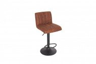 Hoogte verstelbare Barstoel met voetensteun vintage bruin set van 2