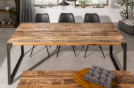 Industrieel Eettafel Massief mangohout industrieel design eettafel 160 cm