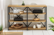 Industriële wandmeubel STUDIO 110 cm eiken look met metalen frame