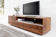 Massive TV Board FIRE & EARTH II 160 cm Sheesham hout steen afwerking unieke korrel