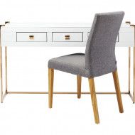 Moderne glamour-look consoletafel bedekt met gekleurd glas 134cm