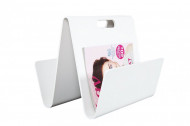 Moderne Krantenbak / tijdschriftenrek Wit CASSIE 30 cm