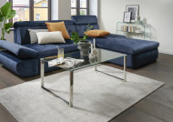 Moderne salontafel Glas 110cm met chromen poten