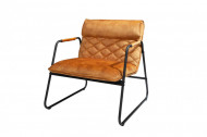Retro fauteuil mosterdgeel fluweel met sierstiksel