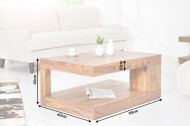Salontafel Sheeshamhout Model: Giant - 90cm x 60cm