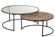 Salontafels Rond Metaal Zwart Set Van 2