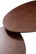 Set Van 2 Bijzettafel Vintage Hout Bruin