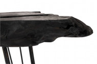 Sidetable zwart Sparhout Onregelmatig 90 cm