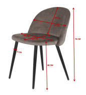 stoelen Oker Fluweel stof set van per 4 prijs