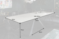 Uitschuifbare eettafel 180-230 cm marmerlook gemaakt van keramiek