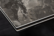Uitschuifbare eettafel keramiek taupe in marmerlook 180-220-260 cm