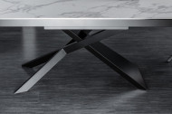 Uitschuifbare eettafel Rome 180-220-260 cm keramiek in marmerlook Wit