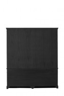 Bibliotheekkast+Ladder Hout Zwart/Naturel 200cm