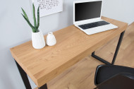 Bureau Eiken 120 cm eiken vintage met metalen frame
