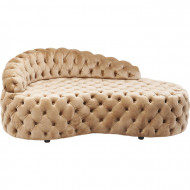 Champagnekleurige Recamiere Santa Barbara Bank 162cm