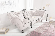 Chesterfield bank 3 zits 225cm zachte katoenen met twee kussens