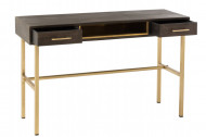Console bruin - goud model Janis 2 Laden Mango Hout/