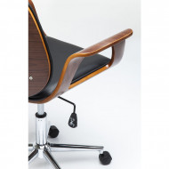 Design Bureaustoel met Walnoot accenten