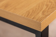 Design salontafel eiken look 120 cm zwart metalen frame