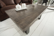 Design salontafel IRON CRAFT 100cm mangohout grijs industrieel design