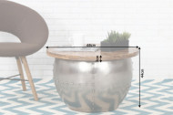 Design salontafel met opbergruimte DRUMP STORAGE 68 cm naturel mangohout Industrial
