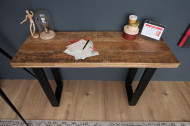 Design sidetable bureau tafel IRON CRAFT 115 cm mangohout ijzeren