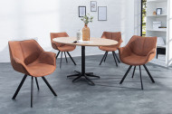 Eetkamer Stoelen Antiek Bruin THE DUTCH RETRO met armleuningen