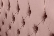 Elegant tweepersoonsbed PARIS 160x200cm oud roze fluweel stof Chesterfield design