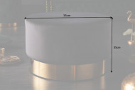 Elegante Poef/salontafel MODERN BAROQUE 55 cm fluweel zwart gouden
