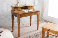 Elegante secretaresse 90 cm Sheesham massief houten bureau