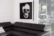 Exclusieve afbeelding wanddecoratie MIRROR SKULL 100x100cm Diamond Skull XXL