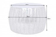 Handgemaakte salontafel MARRAKESCH 55 cm zilver met gehamerd design
