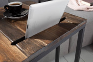 Industriële bijzettafel SCANDINAVIA 43cm acaciahout met tablethouder
