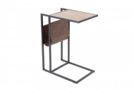Industriële Bijzettafel zoals Laptoptafel 48 cm eiken look bijzettafel met plank