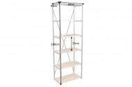 Industriële boekenkast 180 cm eiken look met metalen frame