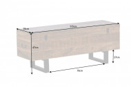 Industriële kistbank 115cm natuurlijke mangohouten ! ook te gebruiken als tafel en tv meubel