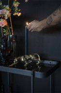 Kaarshouder Raja Panter - Goud Polyresin 32cm