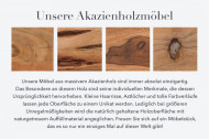 Massief acacia hout salontafel 117 cm 3D-oppervlak